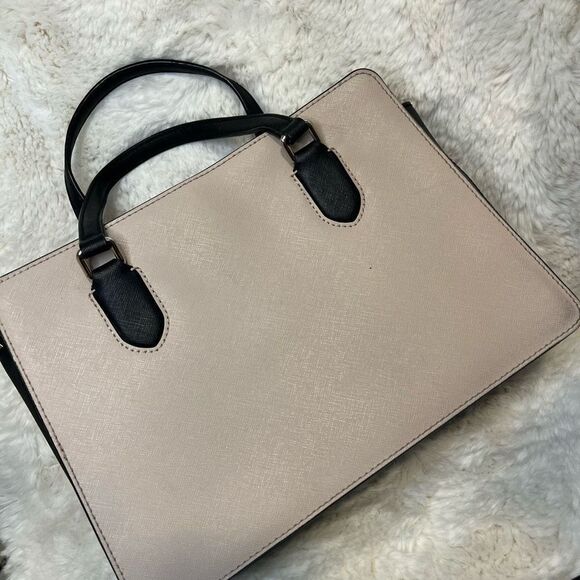 Kate Spade Laurel Way Reese Satchel Dusty pink and black GUC - Picture 6 of 14